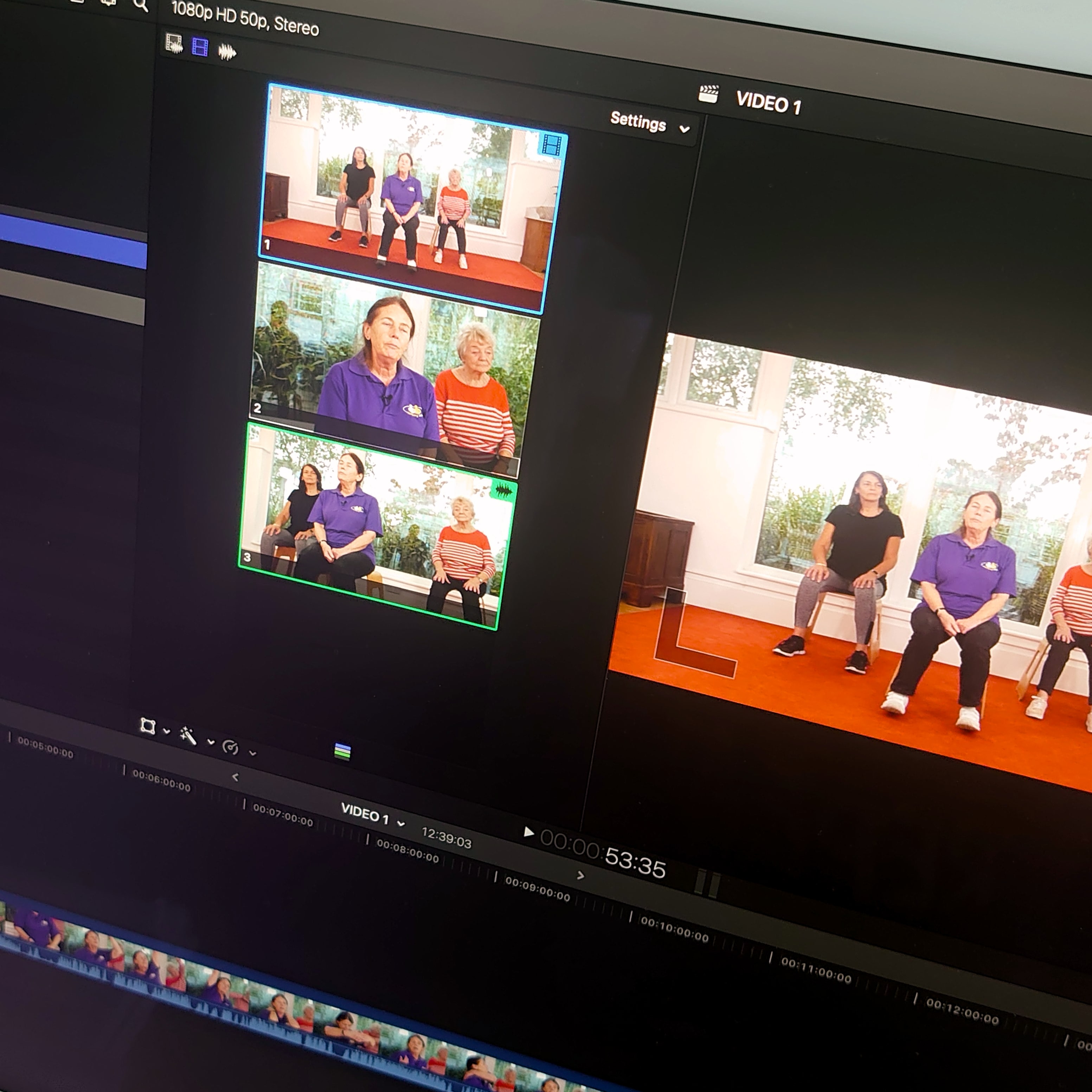 Multi camera video editing image