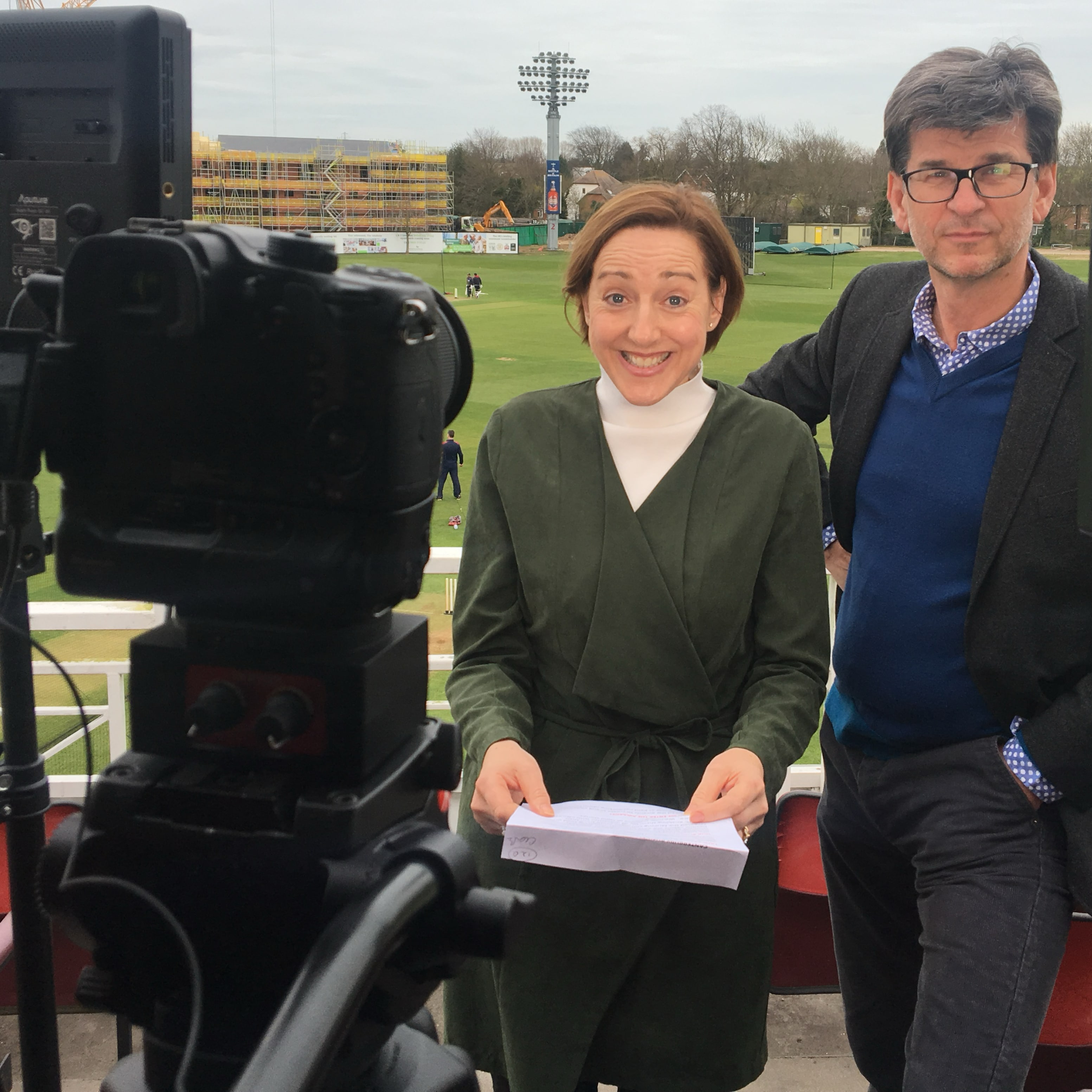 video interview at Kent Cricket ground